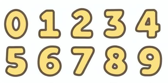 数字 数字,数,文字,番号,黄色のイラスト素材