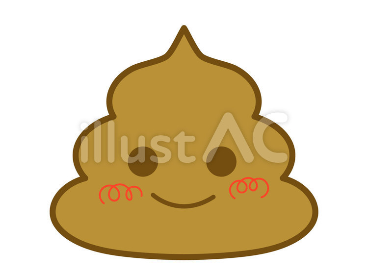 顔つきうんこちゃん　茶色２ うんこ,うんち,かわいいのイラスト素材