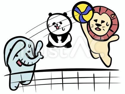 動物のバレーボール