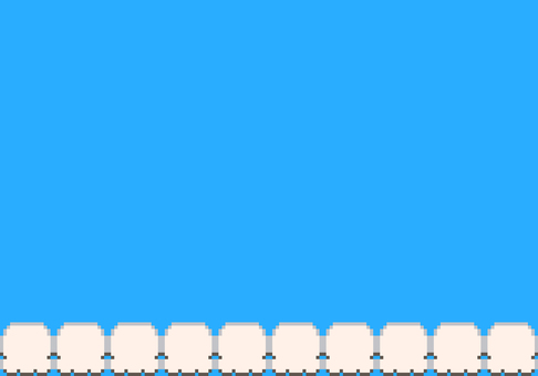 アクションゲーム風の背景のドット絵40 風景,空,雲,アクションゲーム,rpg,ゲーム,背景,壁紙,ドット絵,かわいいのイラスト素材