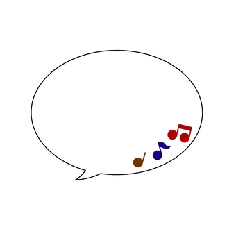 3つの音符の吹き出し5 吹き出し,音符,音楽,四分音符,八分音符,セリフ,コメント,オシャレのイラスト素材