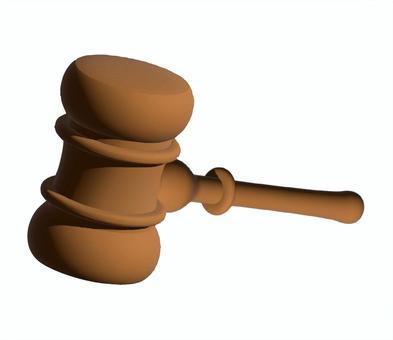 裁判の木槌 木槌,裁判,司法,判決,ハンマー,木製のイラスト素材