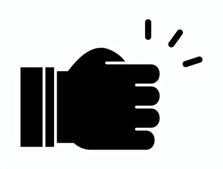 グーの手 グー,手,アイコン,サイン,ジェスチャー,シルエット,黒のイラスト素材