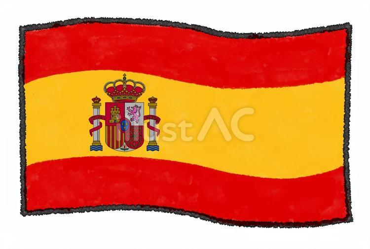 スペインの国旗 スペイン,国旗,ヨーロッパのイラスト素材