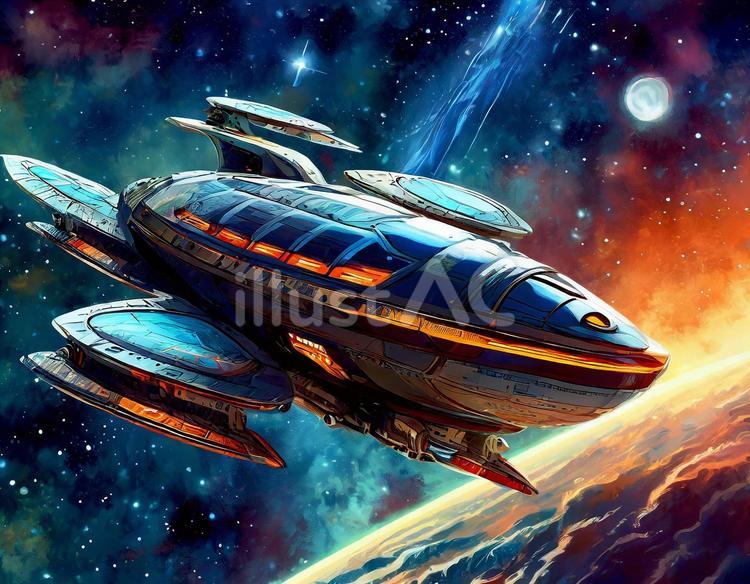 宇宙船 宇宙船,スペースシップ,未来のイラスト素材