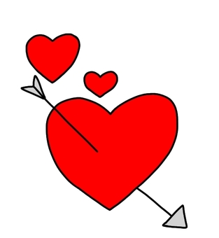 Illustration, heart, vector, handwriting, 
