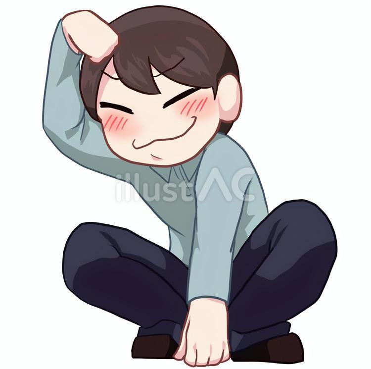 猿真似＿男性 人物,生活,全身のイラスト素材