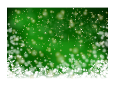 キラキラした雪背景・緑1 背景,キラキラ,壁紙,フレーム,緑,クリスマス,メッセージカード,高級感,イルミネーション,光のイラスト素材