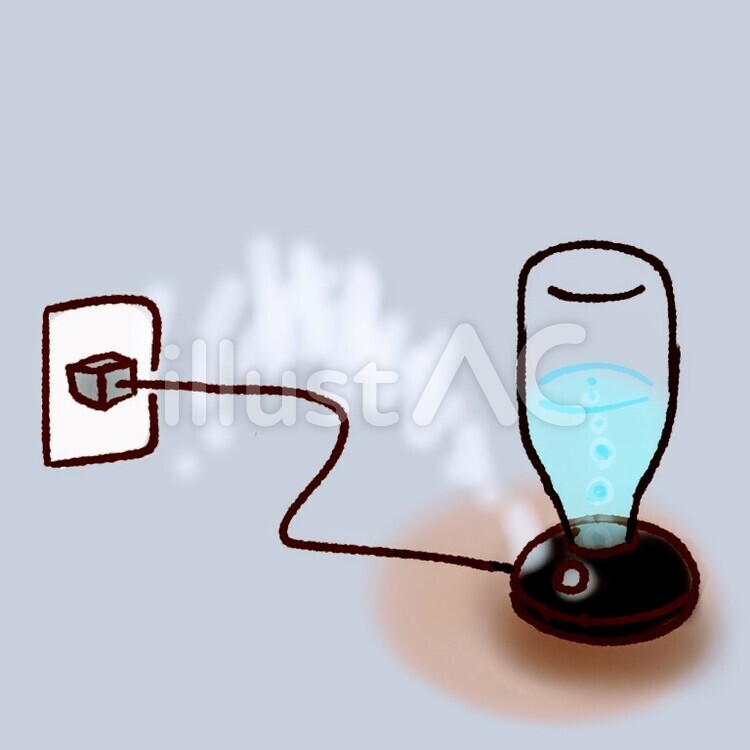オフィスでコロナ対策で卓上加湿器 加湿器,乾燥対策,卓上のイラスト素材