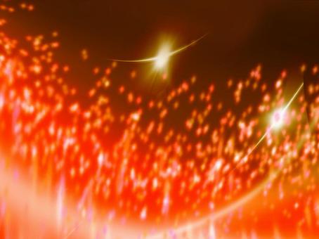 光の星流-レッド01 光,星,レッド,赤,輝き,流れ,粒子,あたたかい,明るい,ライトのイラスト素材