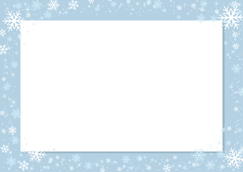背景914 背景,フレーム,雪の結晶,結晶,冬,冷たい,寒い,かわいい,きれい,青のイラスト素材