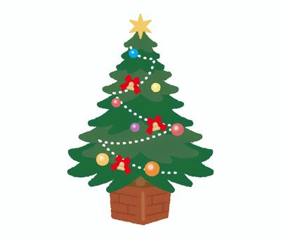 クリスマスツリー クリスマスツリー,もみの木,樹,クリスマス,聖樹,ツリー,クリスマス飾り,クリスマスリース,飾り,オーナメントのイラスト素材
