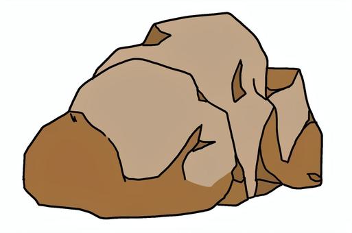 岩 岩,ゴツゴツ,硬い,茶色,自然,石のイラスト素材