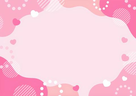 幾何学模様とハートの背景04 バレンタイン,背景,幾何学,フレーム,ハート,2月,枠,バレンタインデー,飾り枠,冬のイラスト素材