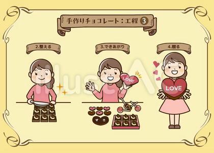 手作りチョコレートの女子:3