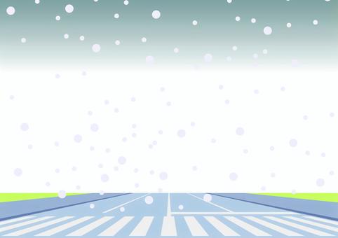 壁紙の雪の日の2車線道路です。 壁紙,2車線,道路,シンプル,交通,高速道路,渋滞,インフラ,安全,都市計画のイラスト素材