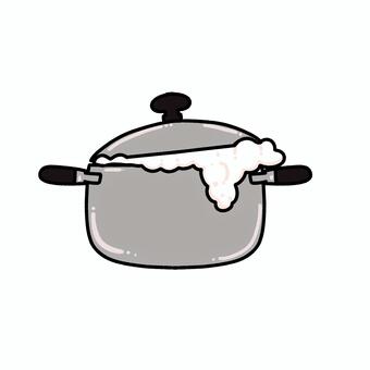 沸騰した鍋 鍋,沸騰,湯気,料理,キッチン,調理,家事,泡,湯,煮るのイラスト素材