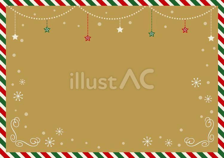 北欧風クリスマスカラーのフレーム背景金 クリスマス,背景,フレームのイラスト素材