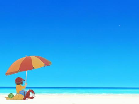 Illustration, sea, summer, wave, 