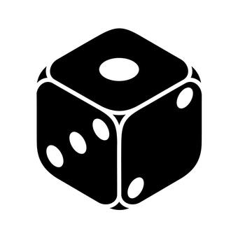 サイコロのアイコン サイコロ,1の目,賭け事,ゲーム,賭博,サイ,博打,アイコン,シルエット,シンプルのイラスト素材