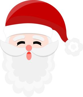 笑っているサンタ サンタ,頭,帽子,ひげ,ニコニコ,口,笑うのイラスト素材