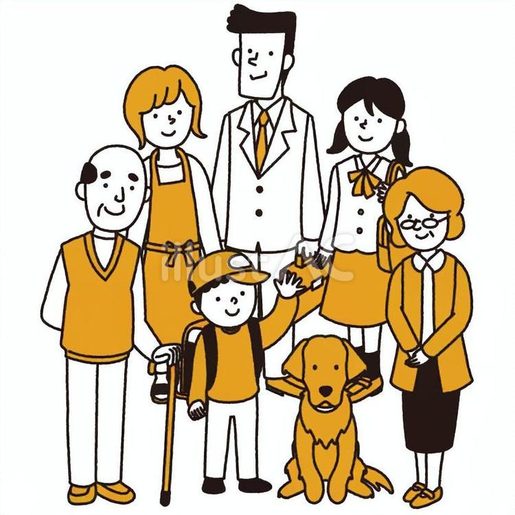 家族 家族,親子,夫婦のイラスト素材
