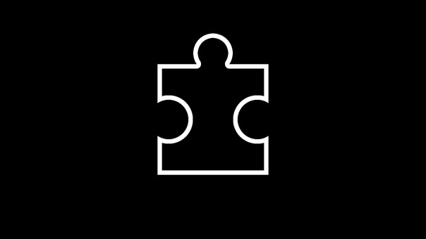 Puzzle piece (white icon), , JPG and PNG