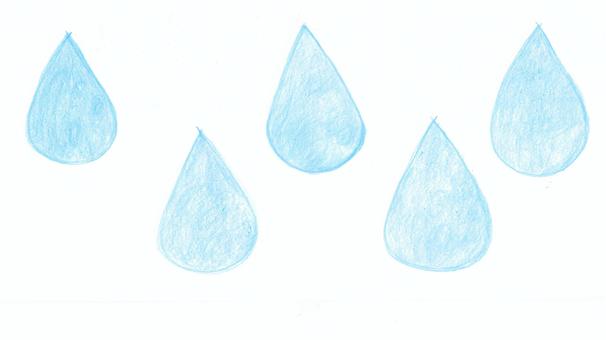 雨粒パターン（手描き）雨92 水滴,雨粒,しずく,雫,涙型,爽やか,自然,可愛い,手描き,イラストのイラスト素材