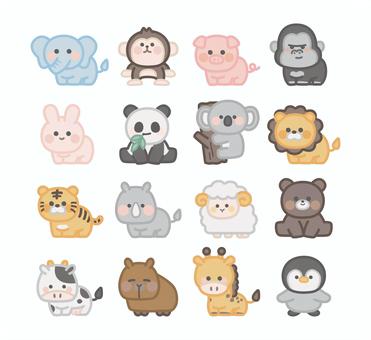 Cute and relaxed animal illustration set, JPG, PNG and AI Cute and relaxed animal illustration set, , JPG, PNG and AI