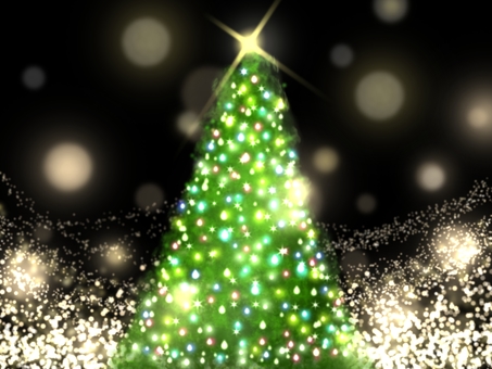 クリスマスツリーの背景 クリスマスツリーの背景 クリスマス,ツリー,カラフル,木,もみの木,星,雪,冬,12月,イルミネーションのイラスト素材