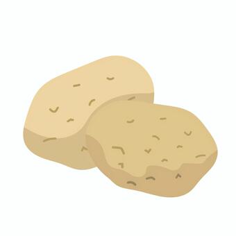 シンプルなじゃが芋のイラスト じゃが芋,芋,イモ,馬鈴薯,ポテト,男爵,ポテトチップス,でんぷん,炭水化物,カリウムのイラスト素材