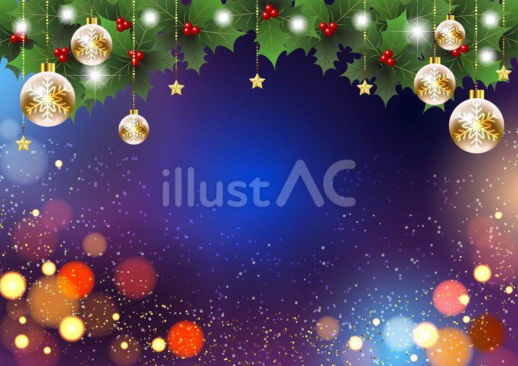 Christmas2511 柊,オーナメント,星のイラスト素材