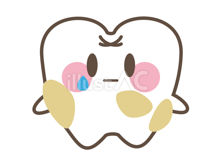 歯のキャラクタープラーク 歯,デフォルメ,キャラクターのイラスト素材