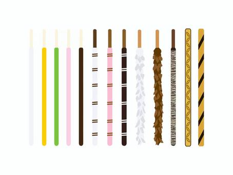 Illustration, pocky, sweets, stick, 