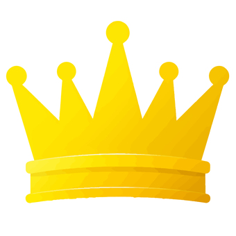 豪華なシンプル金王冠アイコン