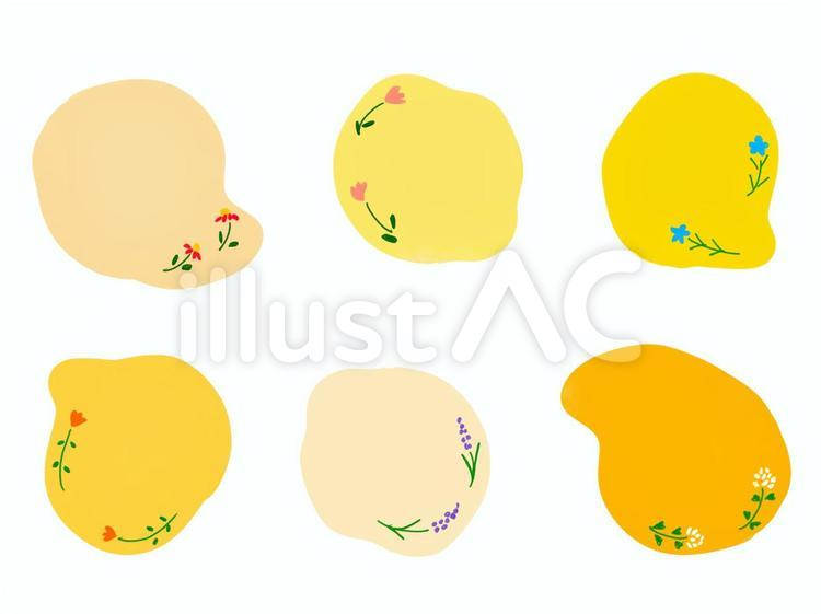 お花フレーム 花,花柄,背景のイラスト素材