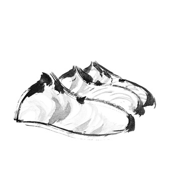 Illustration, sashimi, want, white, 