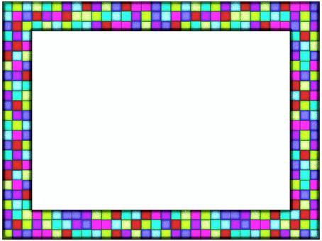 モザイクタイルの額縁フレ−ム モザイク,タイル,額縁,フレ−ム,ポストカード,メッセージカード,飾り枠,あしらい,柄,パターンのイラスト素材