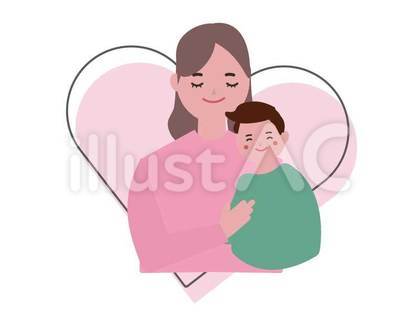 子供を抱きしめる母親