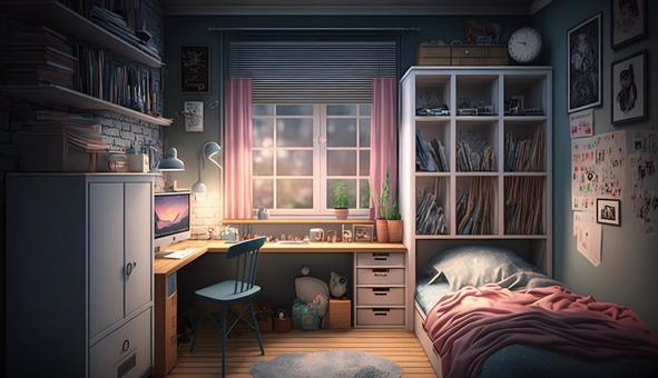 10代の子供の部屋 065 AI画像 10代の子供の部屋 065 AI画像 10代,子供,部屋のイラスト素材