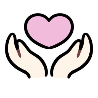 両手でハート　手のひら 両手,ハート,手のひら,手,気持ち,好き,アイコン,シンプル,イラスト,思いやりのイラスト素材
