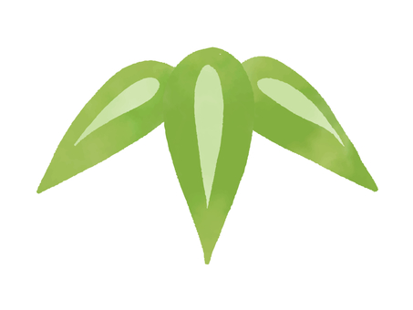 竹（笹）の葉のイラスト（水彩） 竹,笹,葉,正月,飾り,シンプル,手描き,手書き,ベクター,水彩のイラスト素材