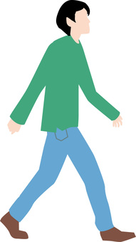 歩行者男性 歩行者男性 歩行者,歩く,人物,横向き,カジュアル,若い,男性のイラスト素材