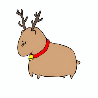 泣き顔のトナカイ トナカイ,クリスマス,泣き顔,シンプル,動物のイラスト素材