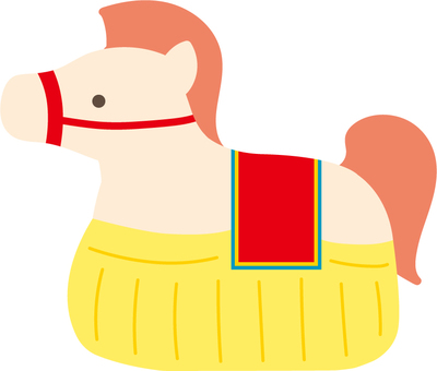 干支　午年素材01 干支,午年,午,お正月,置物,午置物,馬,馬置物,年賀状,デフォルメのイラスト素材