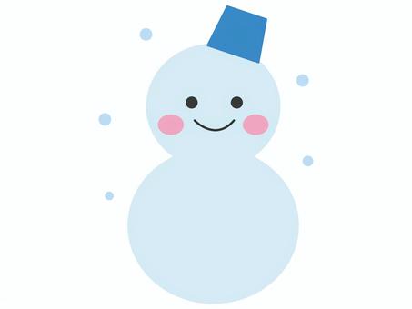 雪マーク 雪,雪だるま,シンプル,かわいい,にこにこ,笑顔,表情,アイコン,マーク,気象のイラスト素材