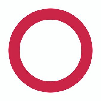 赤くて丸いマーク 丸,マーク,記号,円,輪,判定,合格,審判,試験,テストのイラスト素材