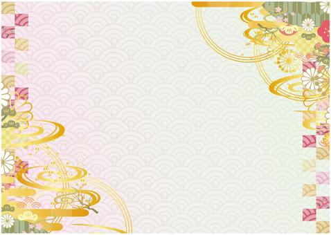 Japanese style new year background, JPG and AI Japanese style new year background, japanese style, with, he zheng, JPG and AI