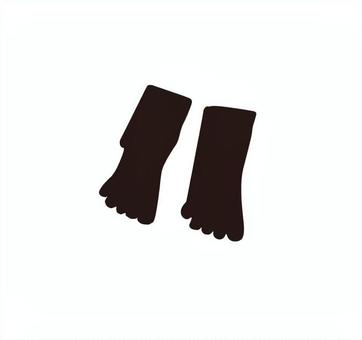 ５本指ソックスのイラスト素材 ５本指ソックス,ソックス,靴下,モノクロ,ベクター,フリー素材,イラスト,備品,スポーツ,生活のイラスト素材