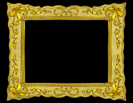 エレガンス系装飾付きの額縁　黒背景 額縁,エレガント,飾り枠,アンティーク,背景,壁紙,テンプレート,テクスチャ,クラシック,デコレーションのイラスト素材